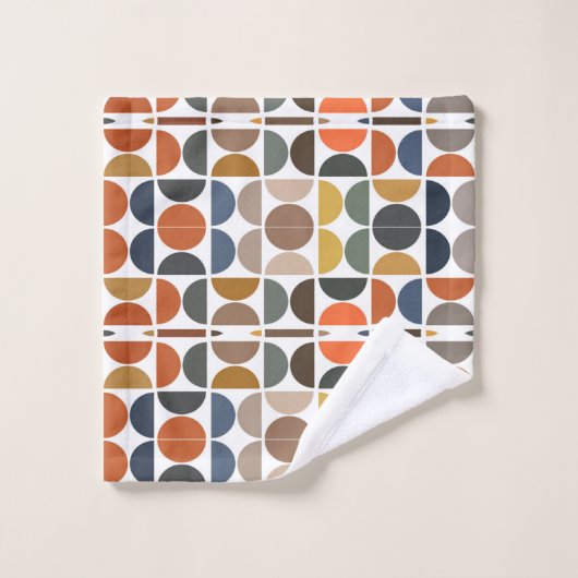 Kleurrijk, middelcentraalvormig, geometrisch patro bad handdoek (Wasdoekje)