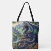 Kleurrijk, middeleeuws Drakenkasteel Draagtas (Voorkant)