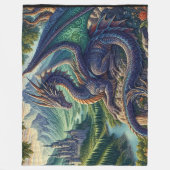 Kleurrijk, middeleeuws Drakenkasteel Fleece Deken (Voorkant)