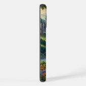 Kleurrijk, middeleeuws Drakenkasteel iPhone Hoesje (Rechterkant)