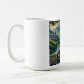 Kleurrijk, middeleeuws Drakenkasteel Koffiemok (Links)