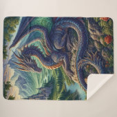 Kleurrijk, middeleeuws Drakenkasteel Sherpa Deken (Voorkant (horizontaal))