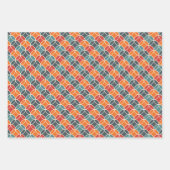 Kleurrijk midden-eeuw modern stijlpatroon inpakpapier vel (Voorkant 3)