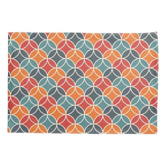 Kleurrijk midden-eeuw modern stijlpatroon kussensloop (Achterkant-Links)