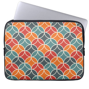 Kleurrijk midden-eeuw modern stijlpatroon laptop sleeve