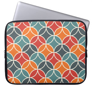 Kleurrijk midden-eeuw modern stijlpatroon laptop sleeve