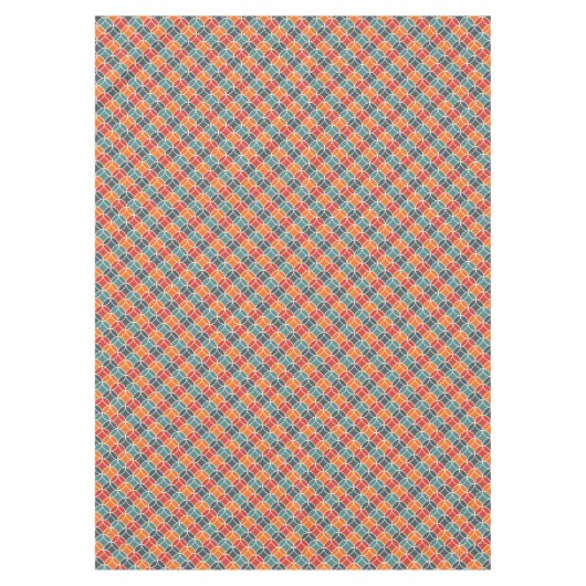 Kleurrijk midden-eeuw modern stijlpatroon tafelkleed (Voorkant)