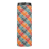 Kleurrijk midden-eeuw modern stijlpatroon thermosbeker (Achterkant)