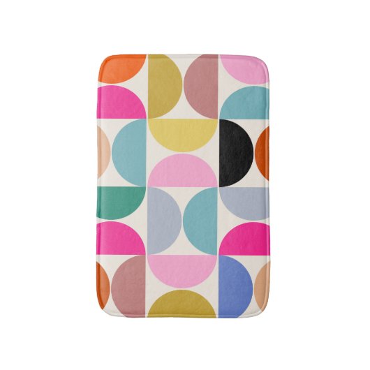 Kleurrijk Midden-eeuws modern Abstract patroon Badmat (Voorkant Verticaal)