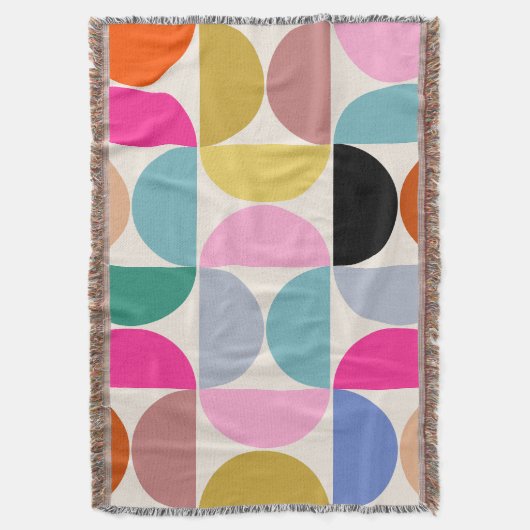 Kleurrijk Midden-eeuws modern Abstract patroon Deken (Voorkant Verticaal)