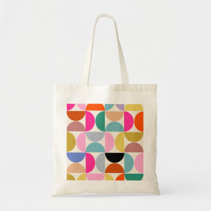 Kleurrijk Midden-eeuws modern Abstract patroon Tote Bag