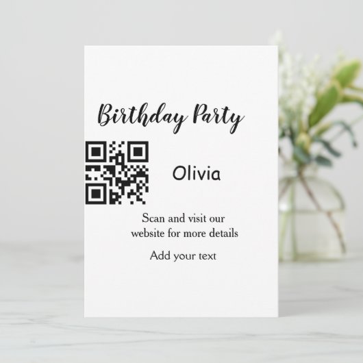 Kleurrijk minimaal jouw tekst afbeelding toevoegen kaart (Staand voorkant)