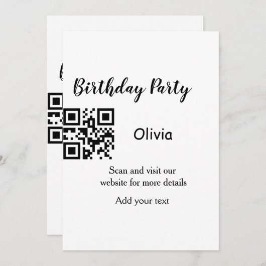 Kleurrijk minimaal jouw tekst afbeelding toevoegen kaart (Voorkant / Achterkant)