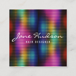 Kleurrijk minimalistisch elegant ontwerp vierkante visitekaartje