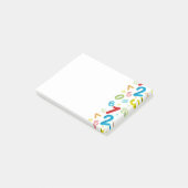 Kleurrijk Modern 123 Wiskunde Post-it® Notes (Schuin)