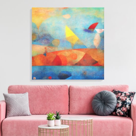 Kleurrijk Modern Abstract De Sandbar Canvas Afdruk (Insitu (Woonkamer))