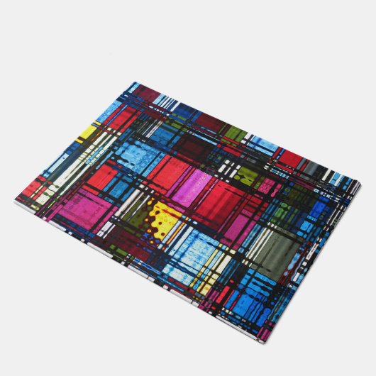 Kleurrijk modern Abstract Deurmat (Schuin)