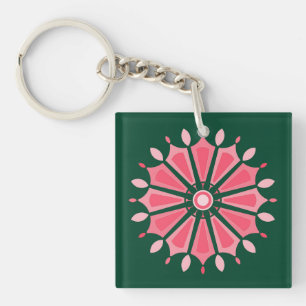 KLEURRIJK MODERN BLOEM CADOCHTER ZUSTER MOM SLEUTELHANGER