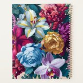 Kleurrijk modern bloemenmonogram planner (Achterkant)