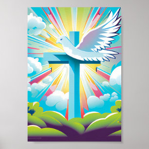 Kleurrijk modern Christelijk Poster