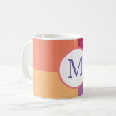 Kleurrijk Modern Custom Monogram Initiaal Koffiemok (Voorkant links)
