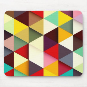 Kleurrijk modern driehoekspatroon muismat