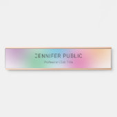 Kleurrijk Modern Eenvoudig Regenboog Sjabloon Roos Deurbordje (Voorkant)