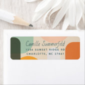 Kleurrijk modern formaat Retouradres Etiket (Insitu)