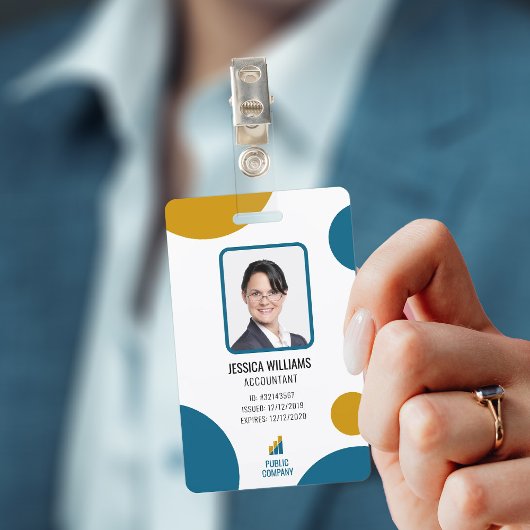 Kleurrijk modern foto personeel ID-badge Badge