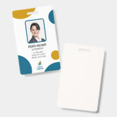 Kleurrijk modern foto personeel ID-badge Badge (Voor- en achterkant)
