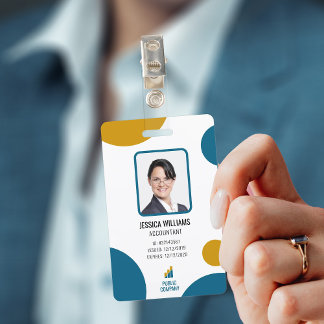Kleurrijk modern foto personeel personeels ID-badg Badge