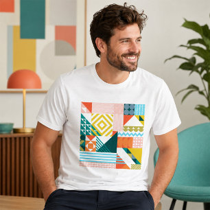 Kleurrijk modern geometrisch abstract patroon  t-shirt