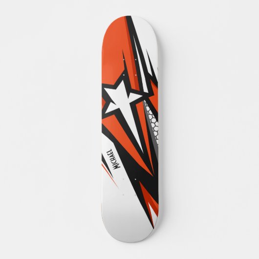 Kleurrijk Modern Geometrisch Abstract Sterpatroon Skateboard (Voorkant)