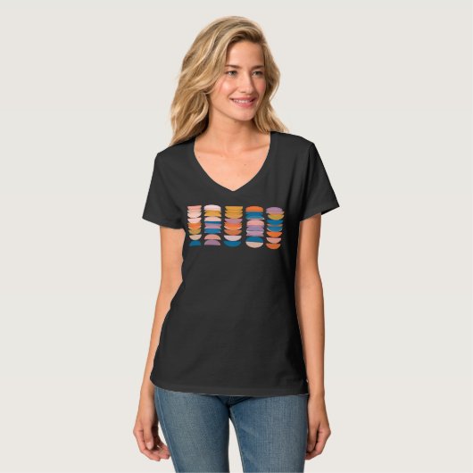 Kleurrijk modern Geometrisch design T-shirt (Voorkant volledig)