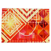 Kleurrijk modern geometrisch feestelijk ontwerp groot cadeauzakje (Achterkant)