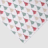 Kleurrijk modern kerstboompatroon tissuepapier (Detail)