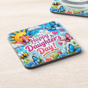 KLEURRIJK MODERN LIEFDESCADEAU VOOR DOCHTER  BIER ONDERZETTER