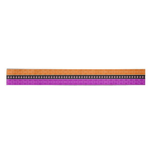 Kleurrijk Modern Modderdoek Ontwerp Satijnen Lint (Voorkant)