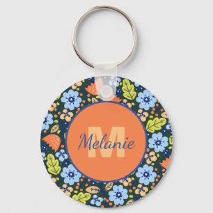 Kleurrijk Modern Mooie Bloem Patroon Persoonlijk Sleutelhanger