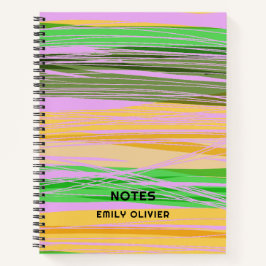 Kleurrijk Modern Ontwerp Roze Groen Geel Douane Notitieboek