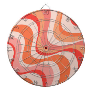 Kleurrijk modern retro golfontwerp dartbord