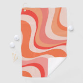 Kleurrijk modern retro golfontwerp golfhanddoek (Insitu)