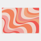 Kleurrijk modern retro golfontwerp inpakpapier vel (Voorkant 2)