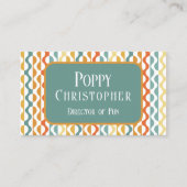 Kleurrijk Modern Retro Wave Patroon 9.8 Visitekaartje (Voorkant)