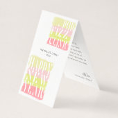 Kleurrijk Modern Script New Years Party Gevouwen K Kaart (Voorkant)