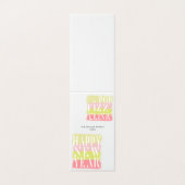 Kleurrijk Modern Script New Years Party Gevouwen K Kaart (Buitenkant ongevouwen)