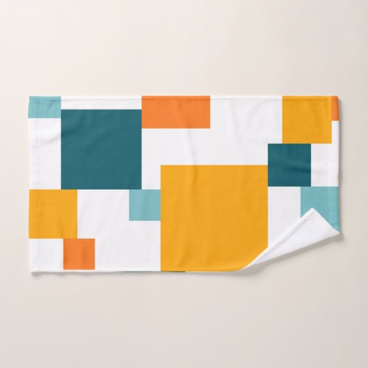 Kleurrijk, modern, speelbaar vierkant geometrisch  handdoek (Handdoek)