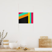 Kleurrijk modern strepenpatroon poster (Keuken)
