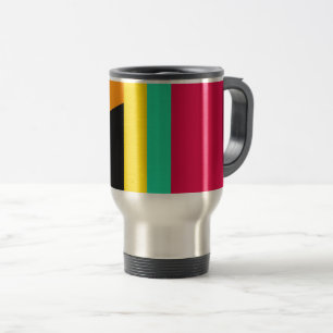 Kleurrijk modern strepenpatroon reisbeker