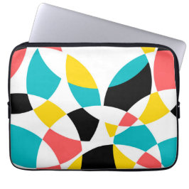 Kleurrijk, modern, trendy, koel, uniek cirkelvormi laptop sleeve